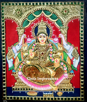Chola Impressions ( ) Gaja Lakshmi Tanjore Painting 15 x13 Chola Impressions ( ) Gaja Lakshmi Tanjore Painting 15 x13